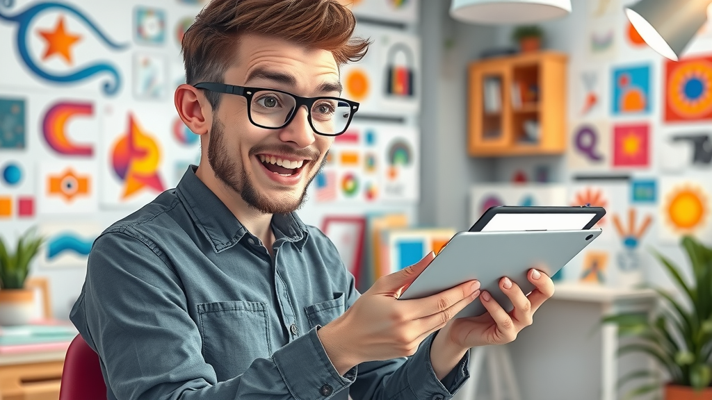affordable marketing solutions DIY graphic design for small businesses using tablet