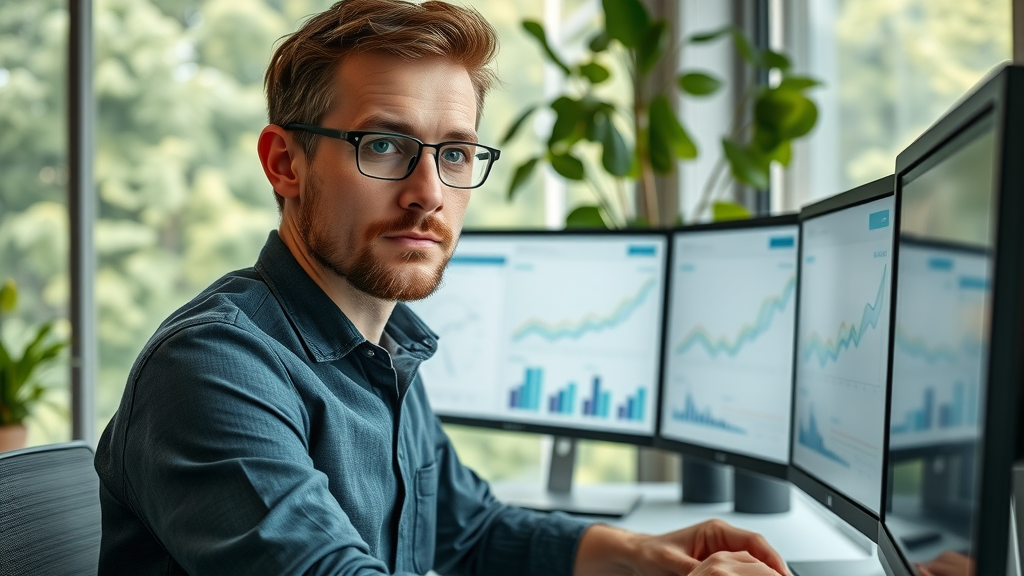 content marketing plan analyst reviewing content performance graphs