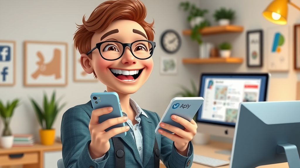 affordable marketing solutions for social media marketing small business owner posting from smartphone