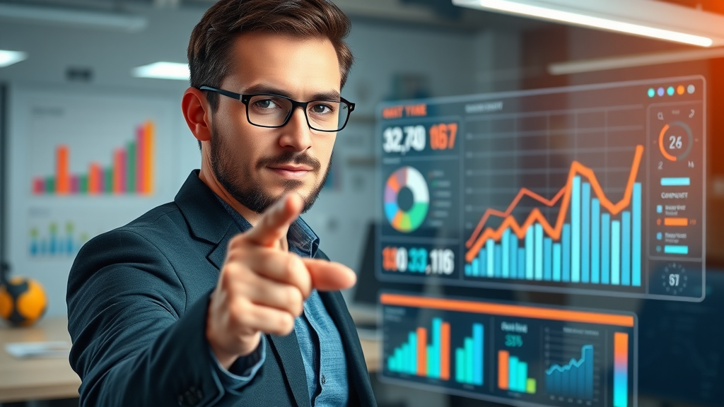marketer setting marketing strategy goals using marketing data and dashboards