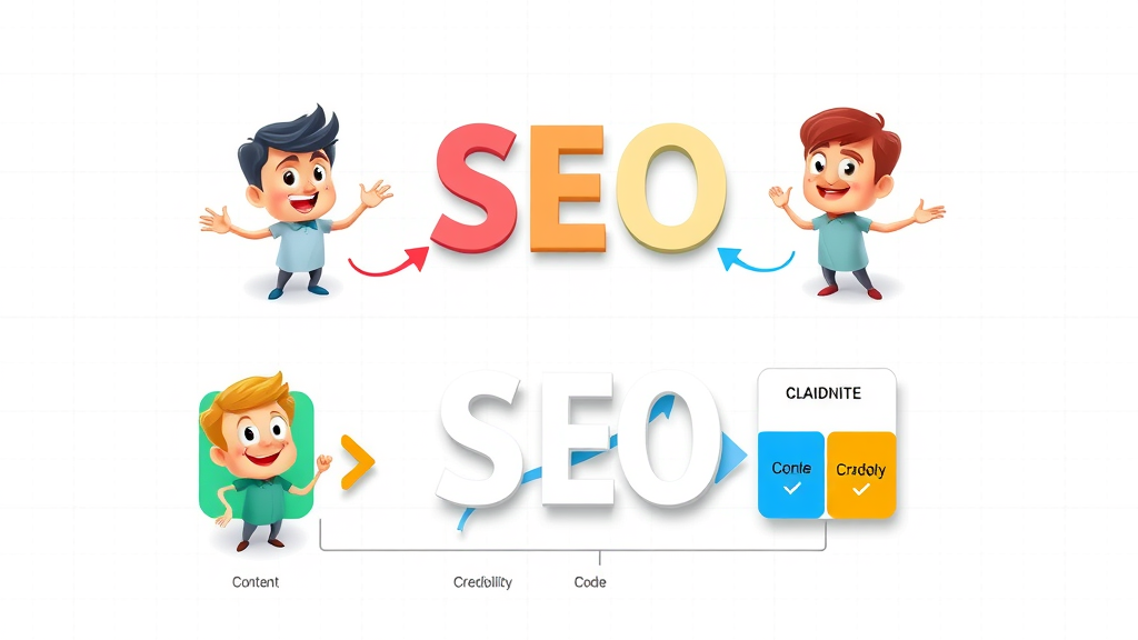 Infographic 3 Cs and 4 types of SEO for small businesses