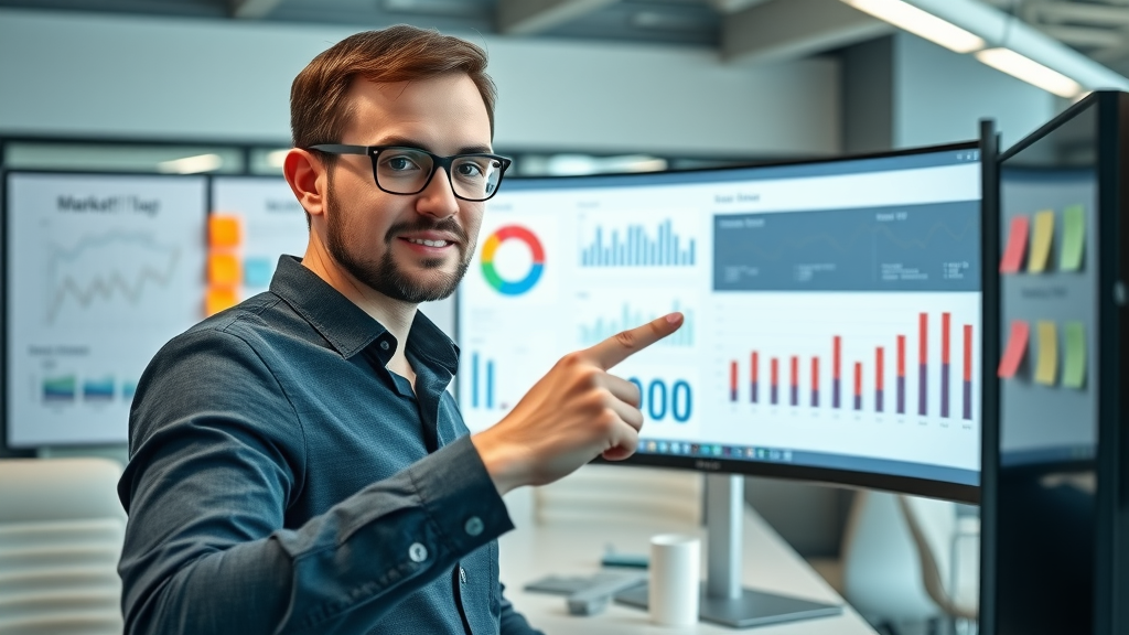 Affordable CMO services for small businesses reviewing marketing KPIs on dashboard
