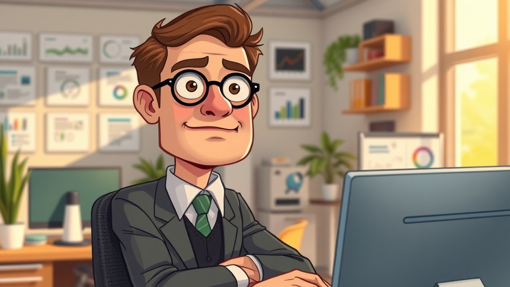 small business owner using artificial intelligence marketing tools for workflow automation in a cozy digital office