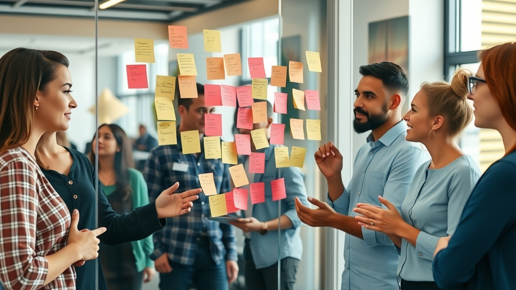 marketing team analyzing target audience personas for small business marketing