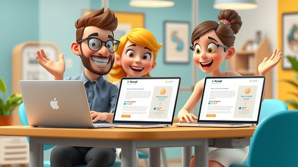 small business team drafting cost-effective marketing emails in a lively workspace