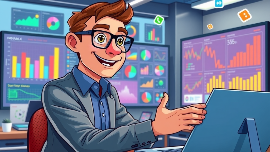 Marketer organizing customer segments with dynamic digital tools and AI insights