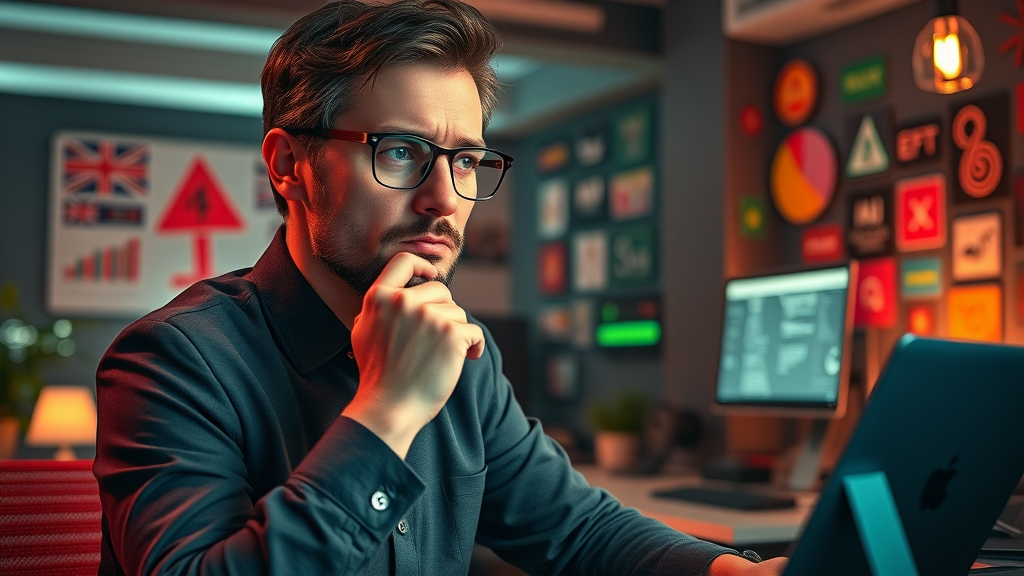 Beginner digital marketer reflecting on content marketing mistakes and planning solutions