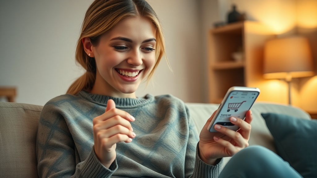 Online shopper reviewing personalized product recommendations using AI
