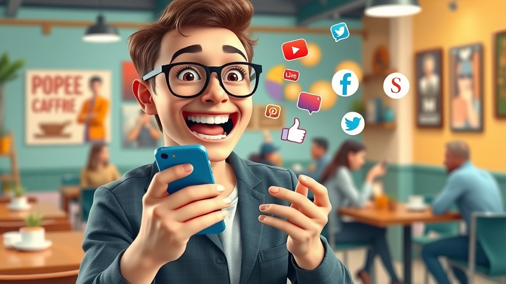 entrepreneur managing social media marketing platforms for small business success