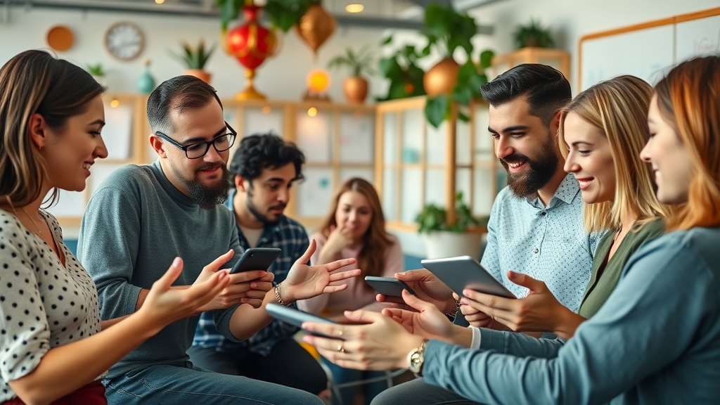 marketing team brainstorming content with AI-driven writing assistants