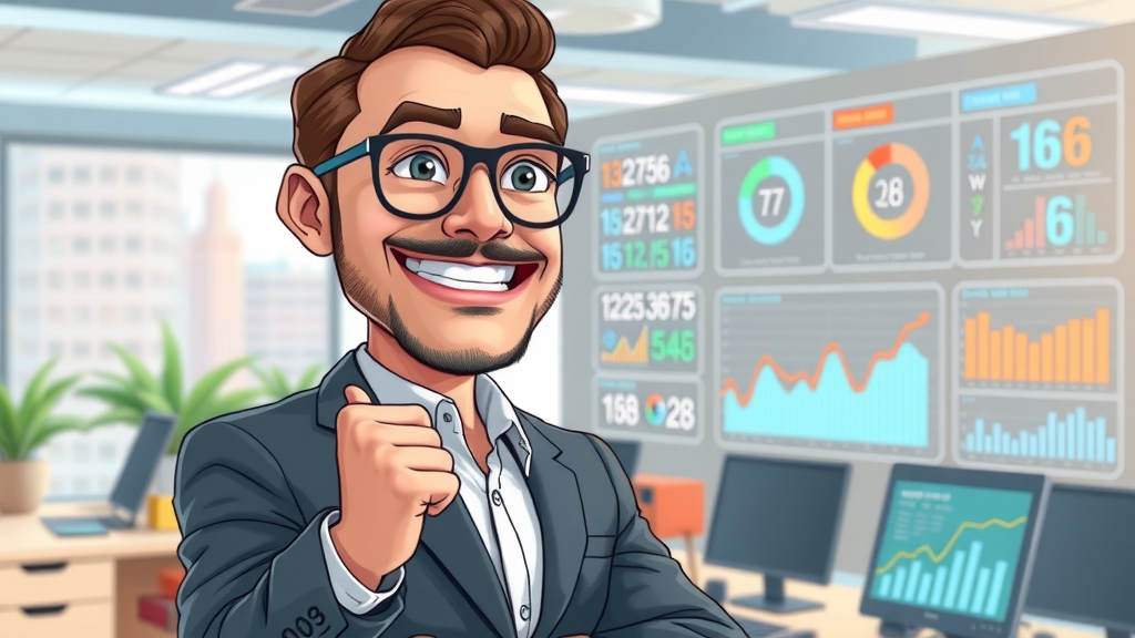 business owner analyzing AI marketing analytics for target audience data
