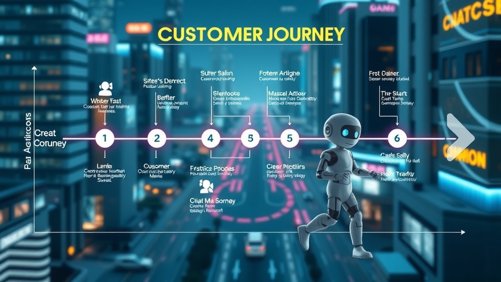 visual map of customer journey touchpoints with integrated ai chatbot assistance for small businesses