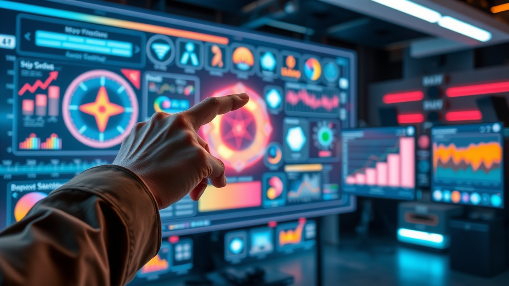 vivid multimedia interface showcasing interactive visual content creation techniques