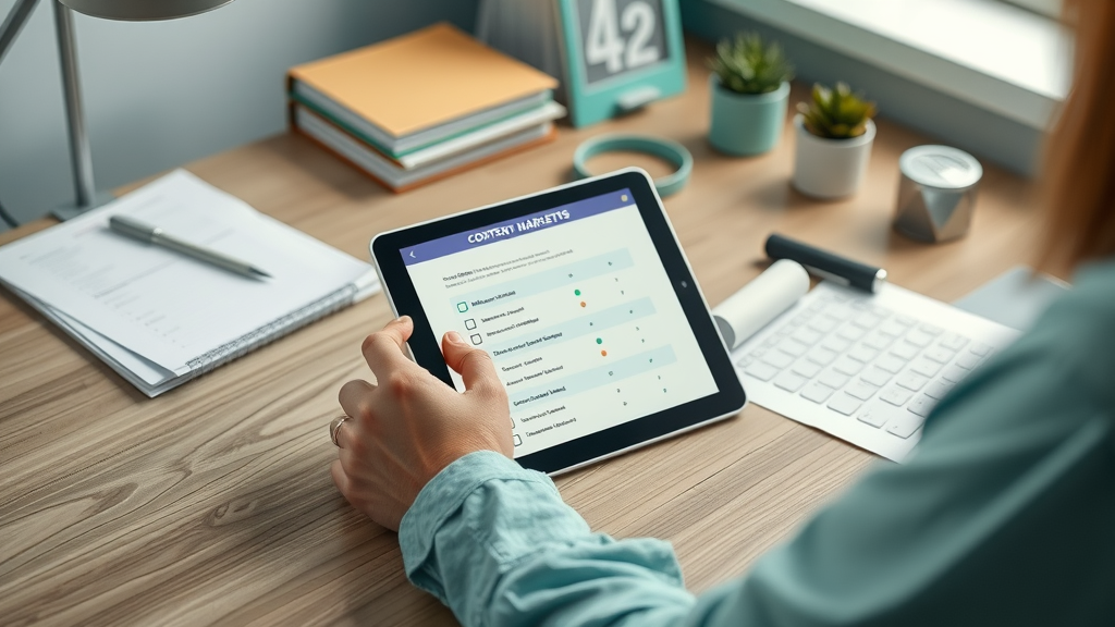 proactive marketer reviewing content marketing tips checklist