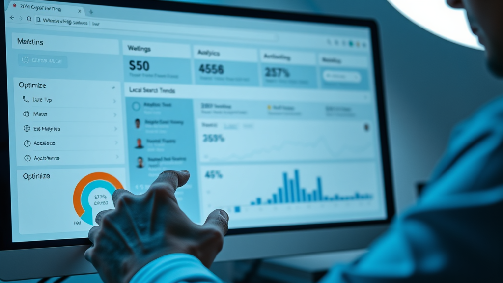 digital marketing dashboard for local business, optimizing local search