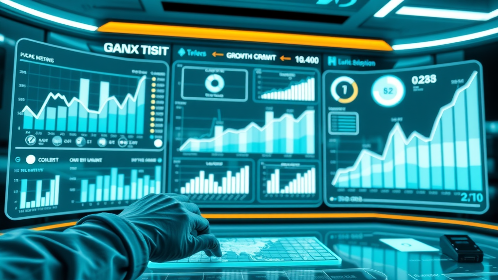 dashboard displaying small business growth marketing key metrics