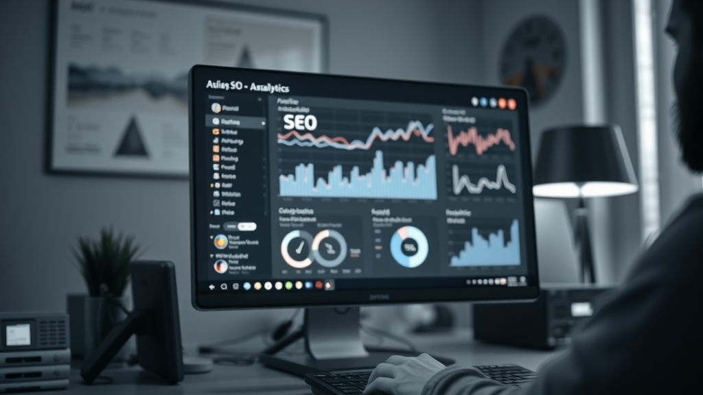 SEO dashboard with analytics for small business search engine optimization