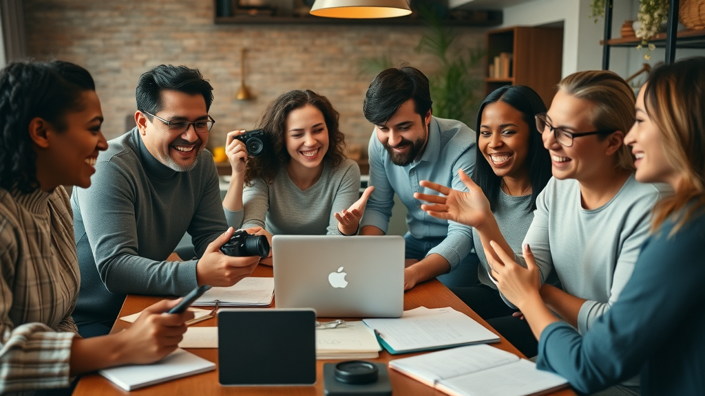 Producing quality content for small business SEO with diverse team