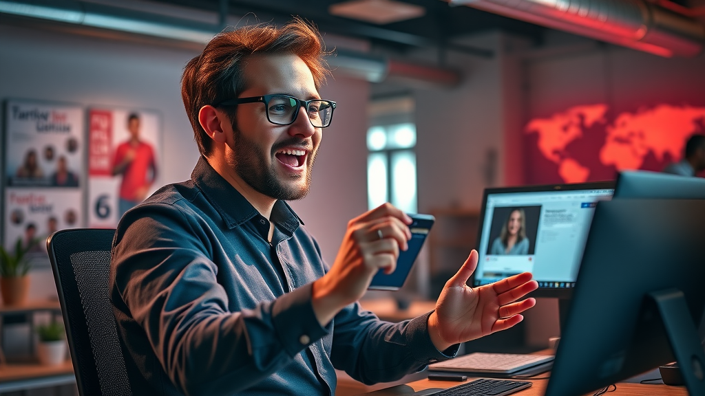 social media marketing manager running paid ad campaign for small business growth