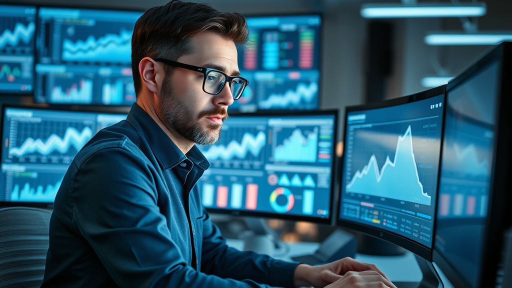 business owner using Google Analytics for small business marketing