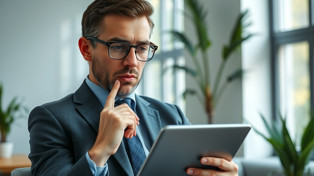 business executive reviewing frequently asked questions on CMO services pricing