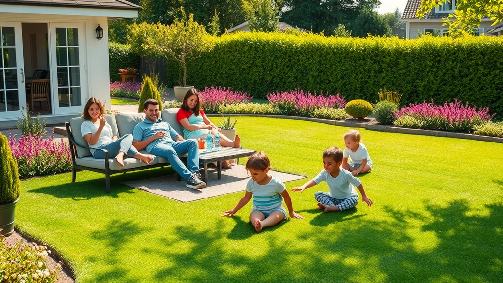 Residential landscaping services create a stress-free, vibrant backyard for families.