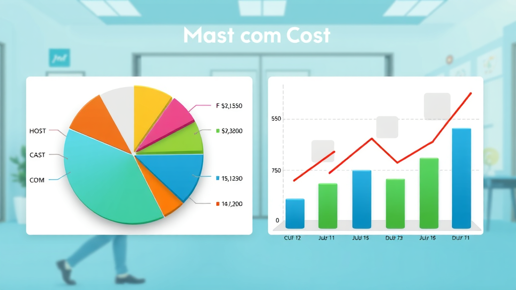 pie and bar graph cost comparison, affordable cmo services, marketing service chart