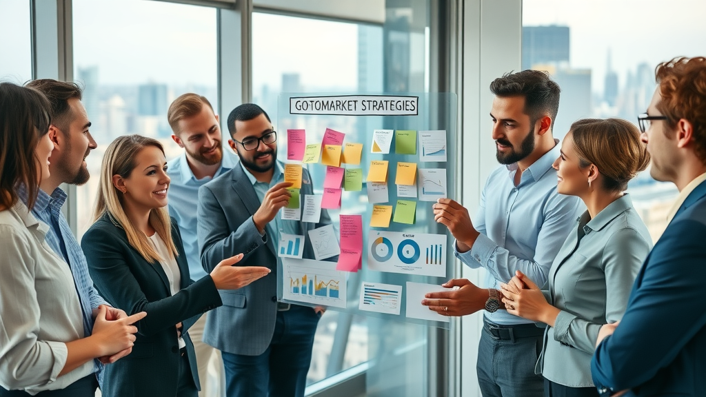 marketing team developing data-driven go-to-market strategies using customer data
