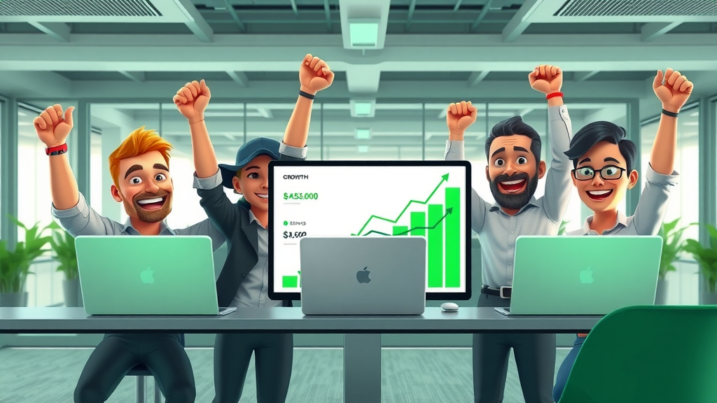 content marketing plan SaaS team celebrating growth analytics