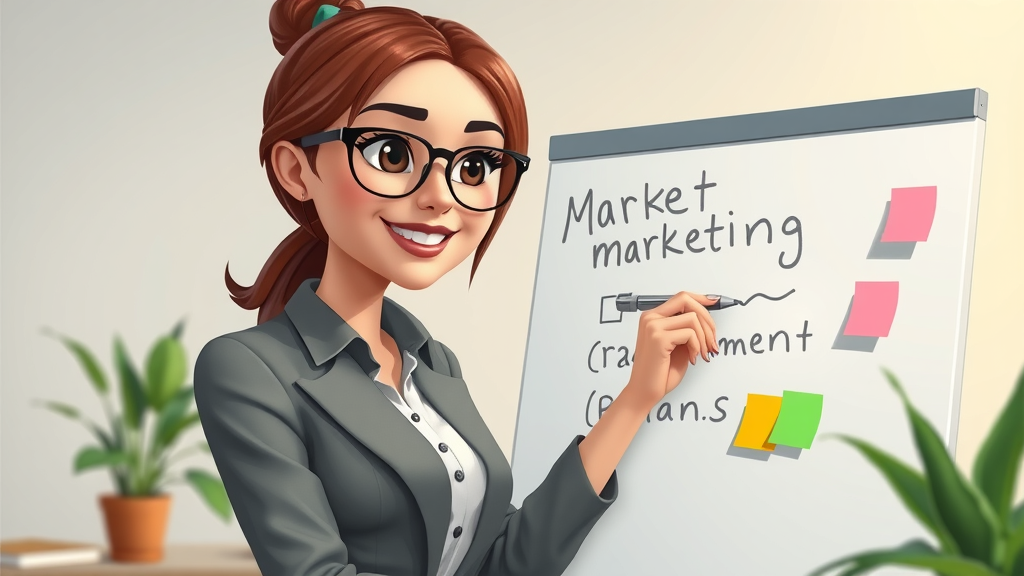 small business owner writing marketing plan for growth and marketing strategy