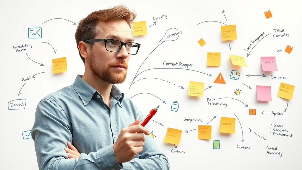 insightful content roadmap with mind mapping for content creation strategy