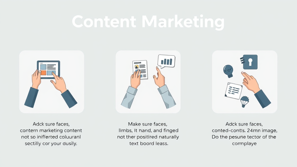 visual breakdown of three sets of three icons showing key content marketing actions according to the 3-3-3 rule