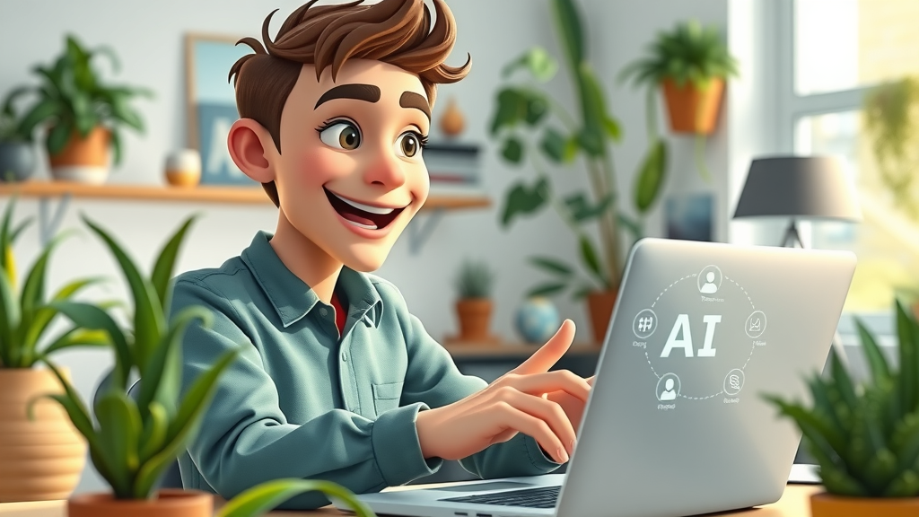 AI content optimization dynamic content creator working with AI-powered software to create and optimize blog posts