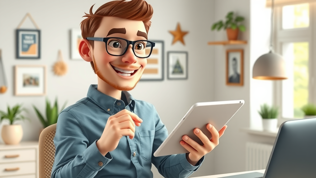 Motivated entrepreneur checking off digital marketing action checklist for small business owners