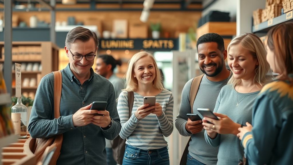 local customers browsing and engaging in store, local business success