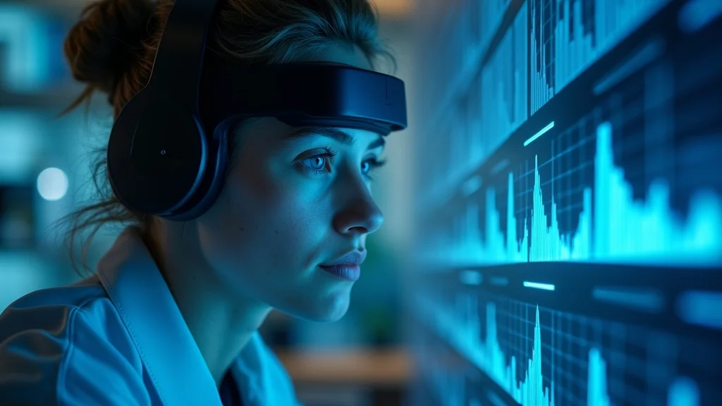 Precision brain wave decoding for how AI turns your thoughts into clear, compelling words, showing a person with EEG headset and digital translation in a research lab