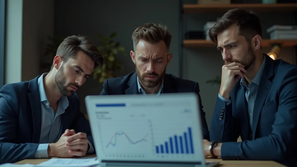 Business team reacting to declining website analytics during the great online shift: why the future belongs to those who adapt now