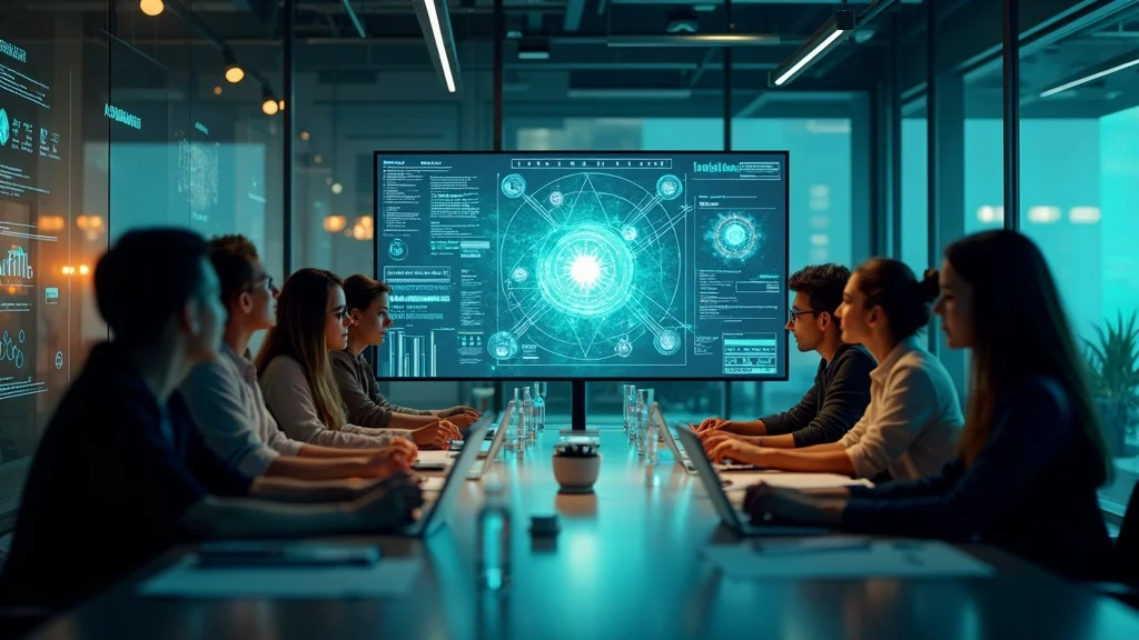 Team collaborating with generative AI tools, visualizing the great online shift: why the future belongs to those who adapt now