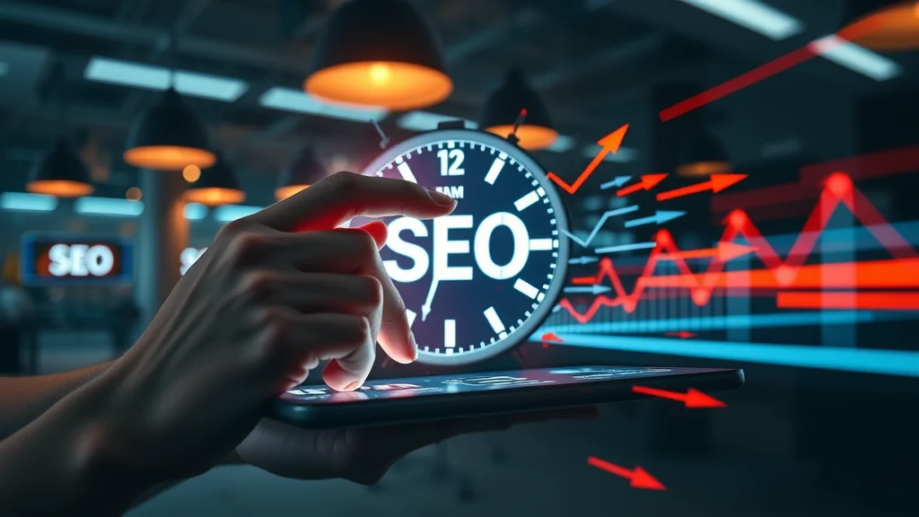 Clock overlayed on fast-moving digital optimization process representing AI SEO strategy urgency
