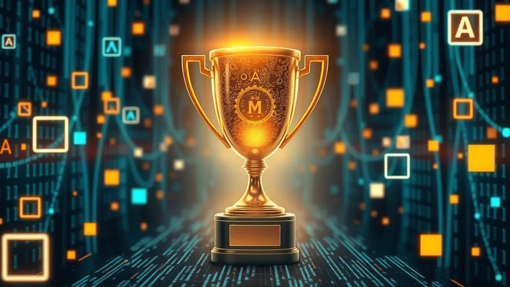 Digital trophy symbolizing competitive victory in AI SEO and search algorithm shifts