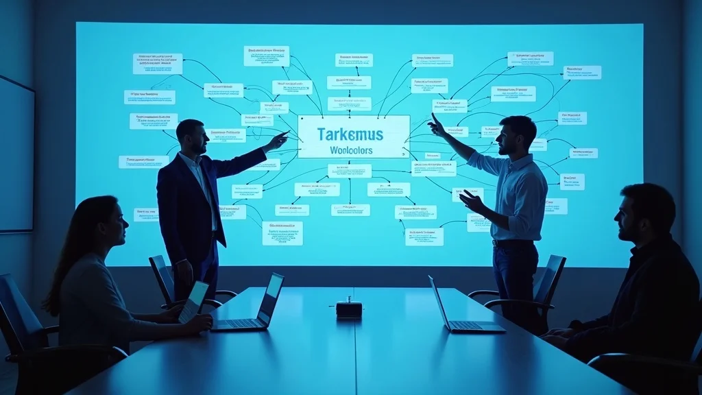 AI search visibility - Clear website structure and sitemap displayed on an interactive screen for team collaboration